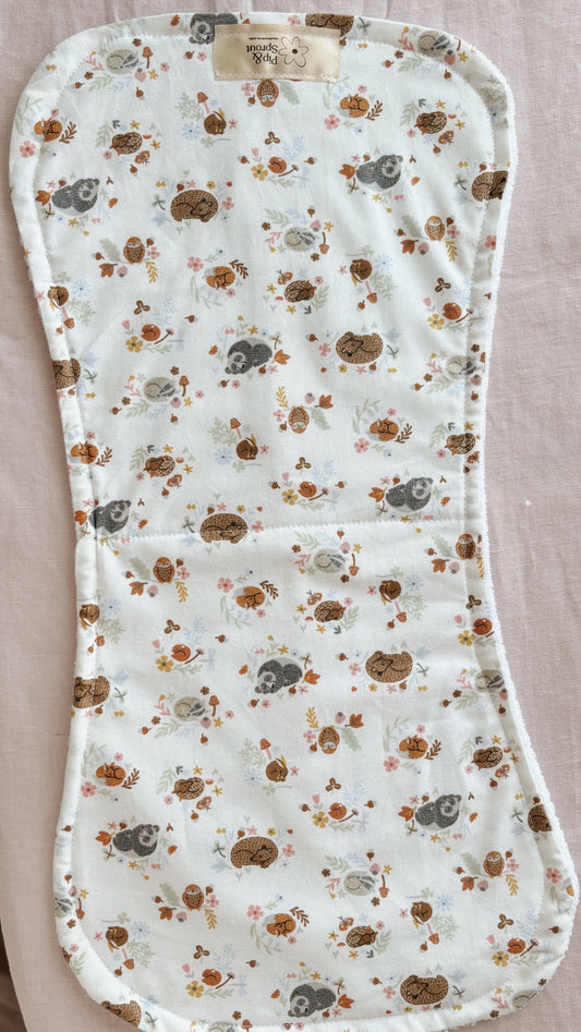 Burp cloth pip and sprout handmade