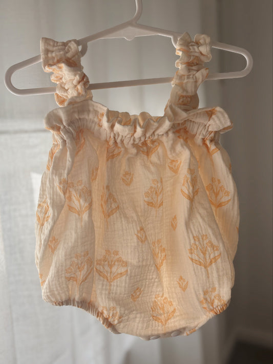 baby romper in light beige 