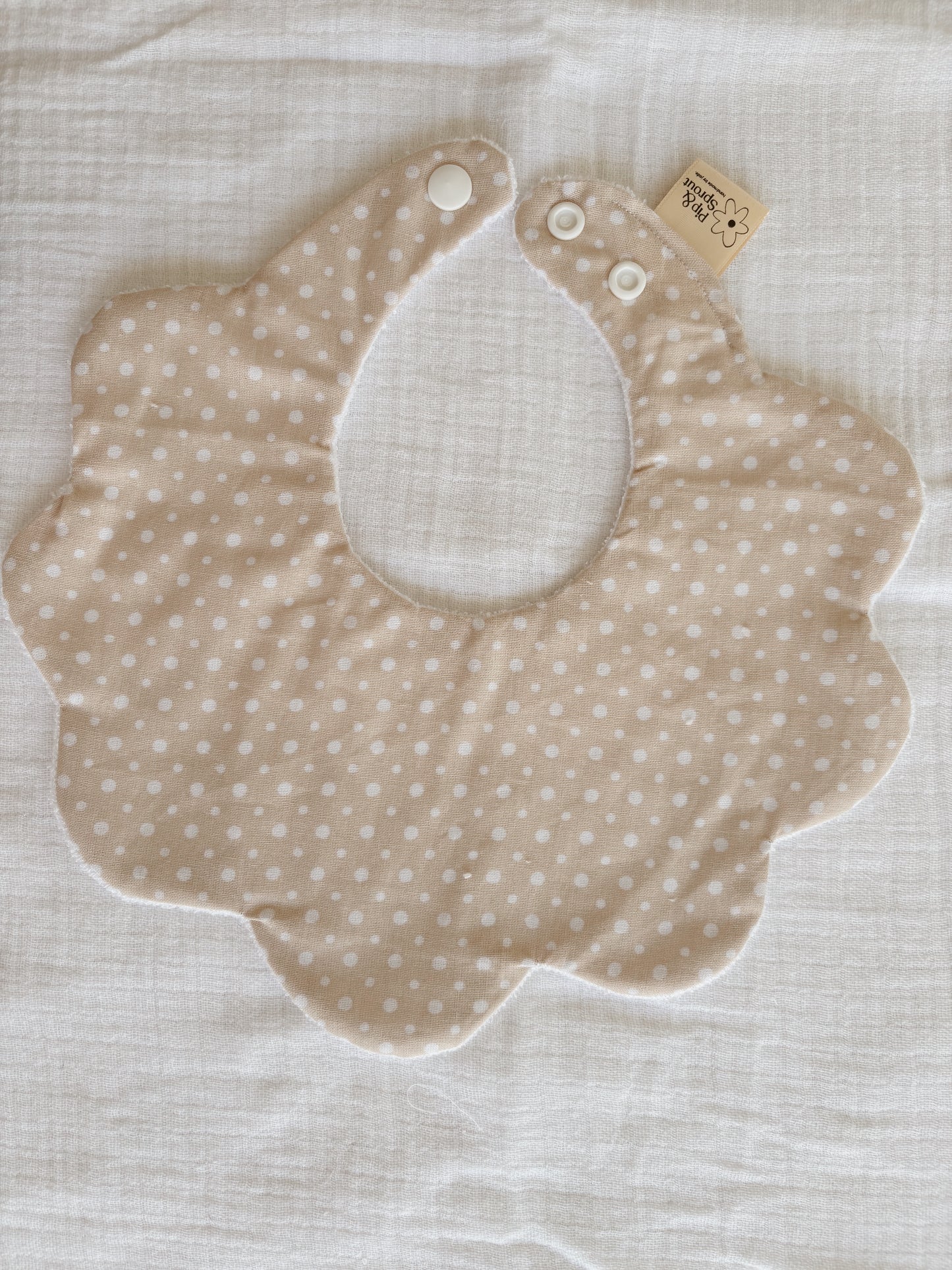 Handmade cotton floral baby bib