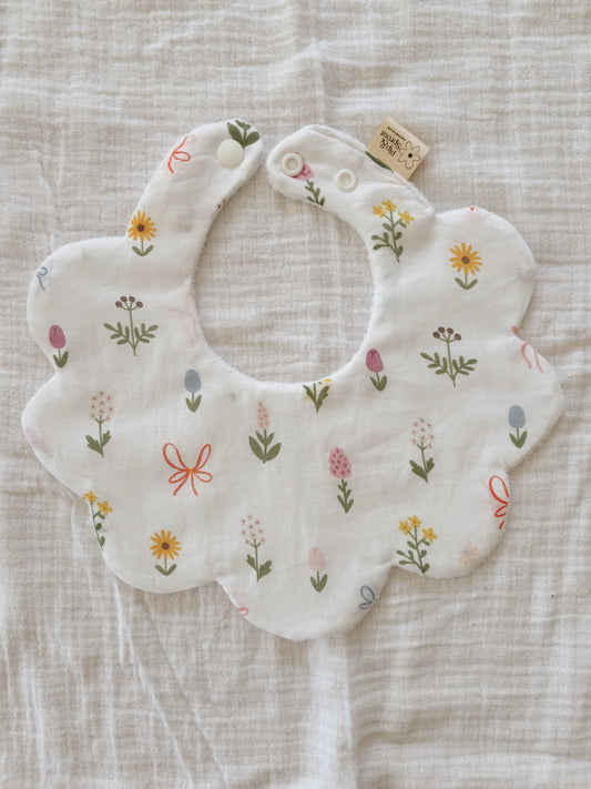 3 Layer Flower Bib - Bloom and Bow