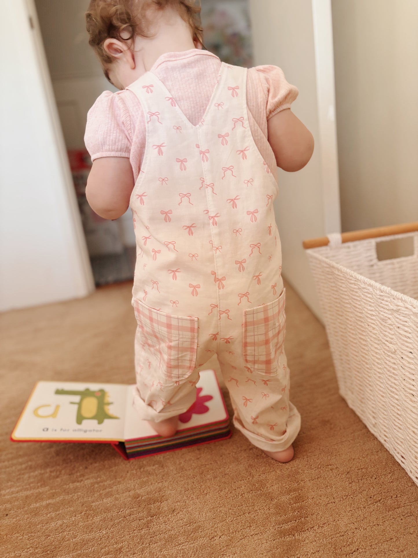 Organic Cotton Toddler Overalls | Girlhood Print