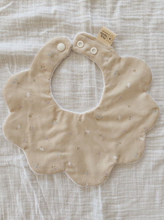 LIMITED EDITION 3 Layer Flower Bib - Little Bunnies