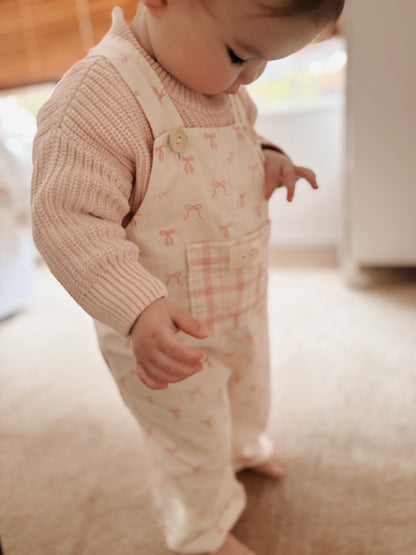 Organic Cotton Toddler Overalls | Girlhood Print