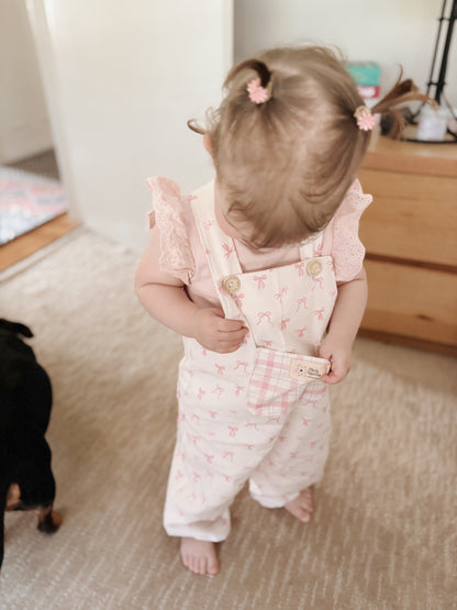 Organic Cotton Toddler Overalls | Girlhood Print